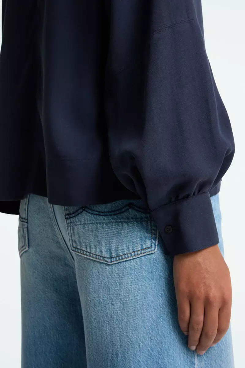 Kings Of Indigo Rheana Blues Dress Longsleeve Bluse blau